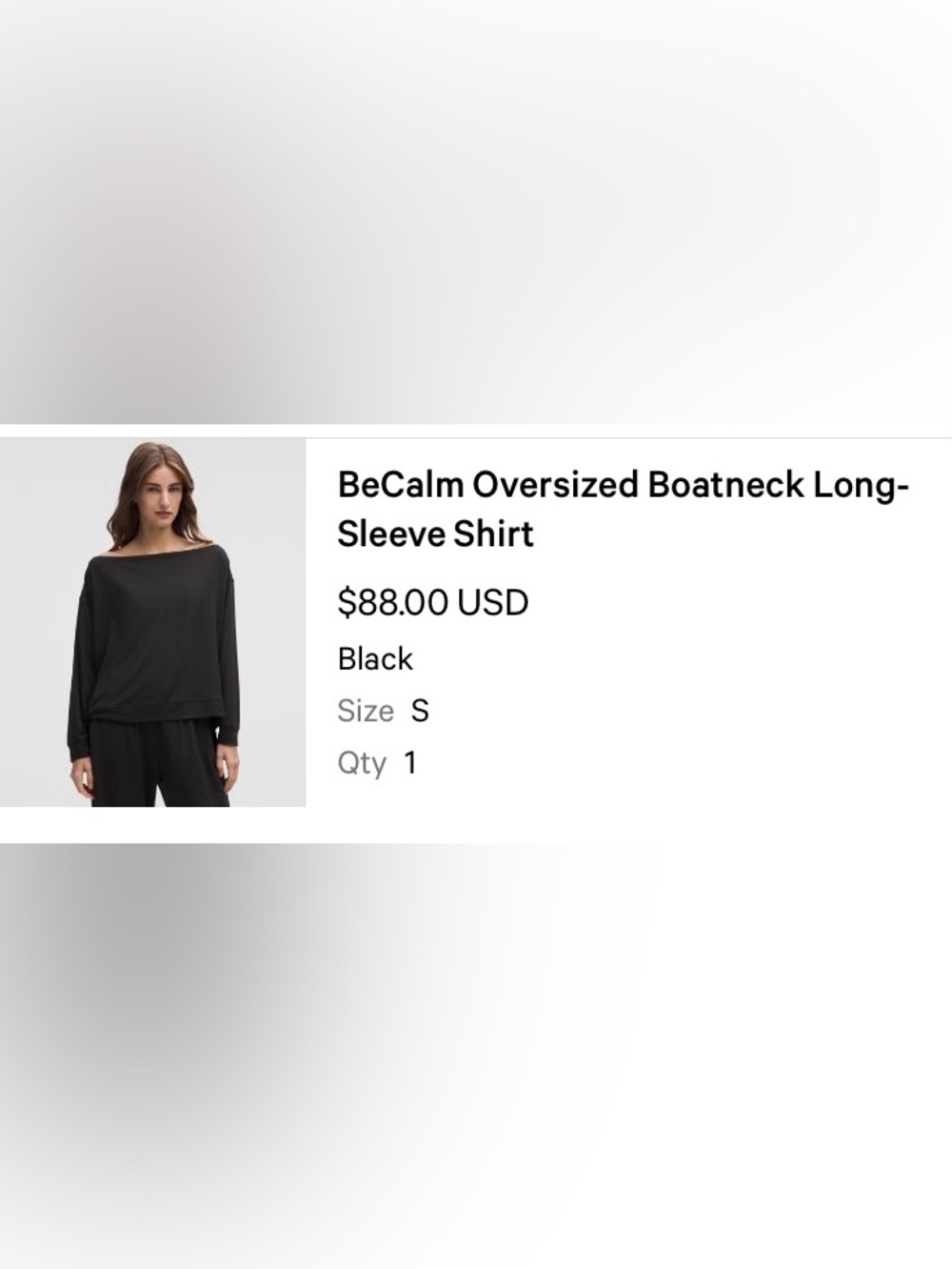 Lululemon Like New BeCalm Oversized Long Sleeve Shirt - Black